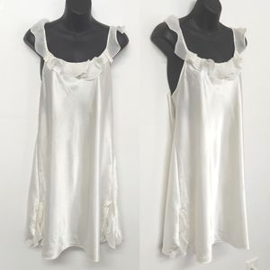 Morgan Taylor Cream Satin Night Dress, Size L